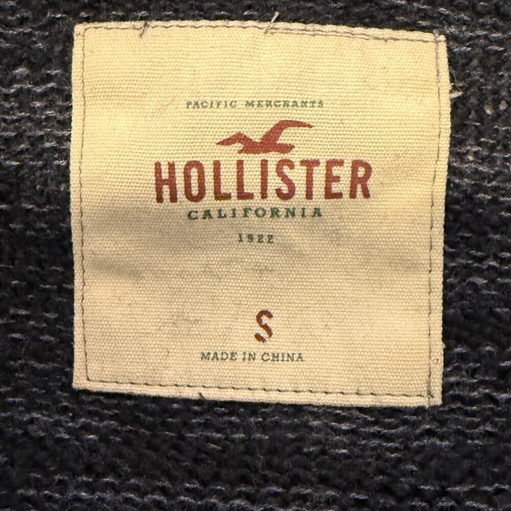 Vintage Y2K Hollister Cardigan S Navy Longline Cardigan Academia Preppy School - Picture 5 of 7